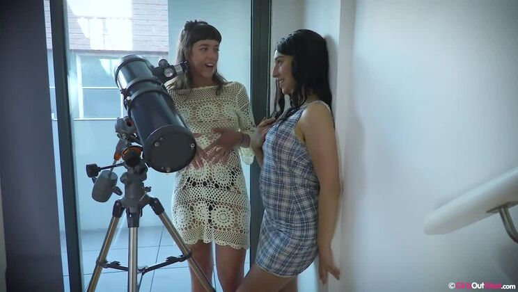 [GirlsOutWest] - Brunette Lesbians Loretta Wolf & Violet Russo in Anal Fun - Loretta Wolf - Violet Russo