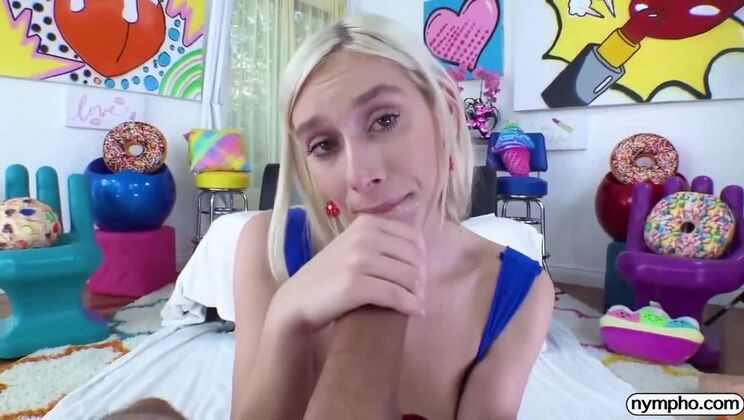 Blonde Kay Lovely Takes Cum - Sex Toy Action