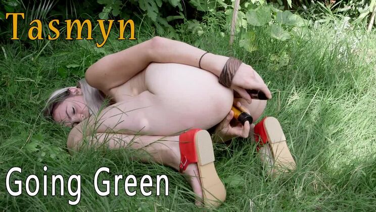 [GirlsOutWest] - Solo Blonde Tasmyn: Natural Hairy Green Play