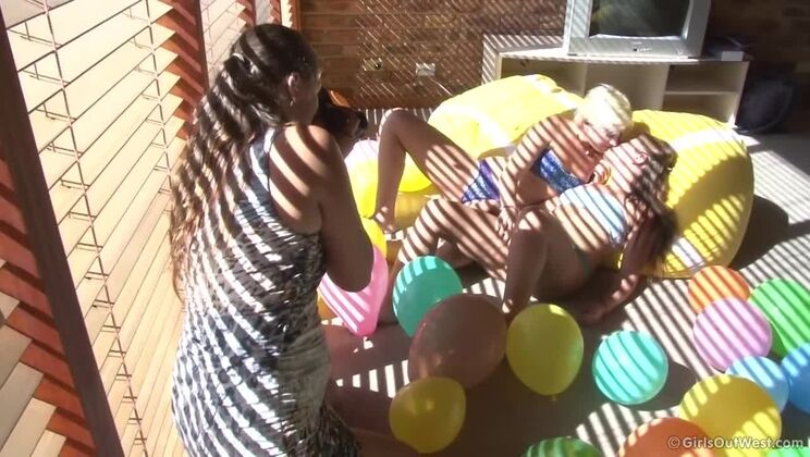 Lana and Magda's Balloon Porn Making Of