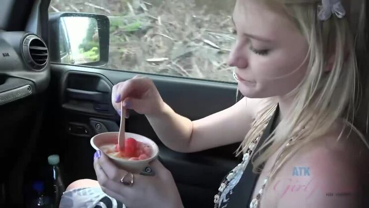 [ATKGirlfriends] - Exhibitionist Melody Marks gets covered in cum at the beach - Melody Marks