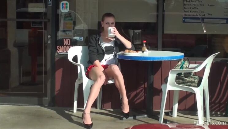 Outdoor Solo Adult Debut for a Young Brunette