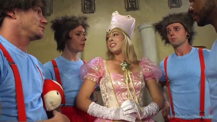 [HardcoreGangbang] - Princess Peach Takes a Rough Anal and Handjob - Gage Sin - Zoey Monroe - John Johnson - Mr Pete - Owen Gray - Mark Wood