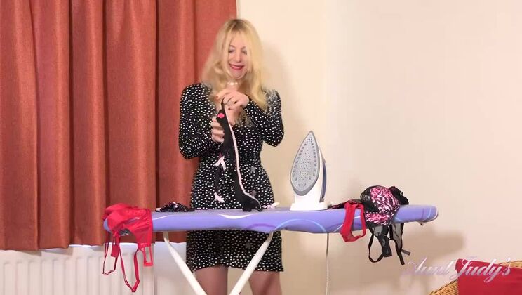 Big Titted Blonde Lucinda Irons and Pleases Herself