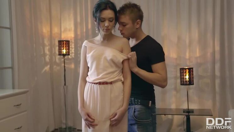 Russian Brunette Slave in Lingerie - Sheri Vi