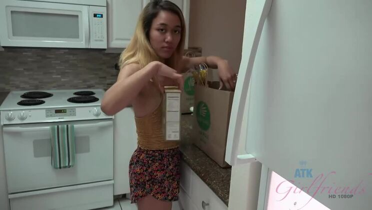 [ATKGirlfriends] - Asian Girl Aria Skye Gets Fingured on Beach! - Aria Skye