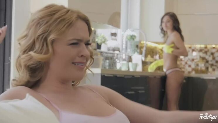 [MomKnowsBest] - Dirty Lesbian Fun with Maid and MILF - Krissy Lynn - Zoe Bloom