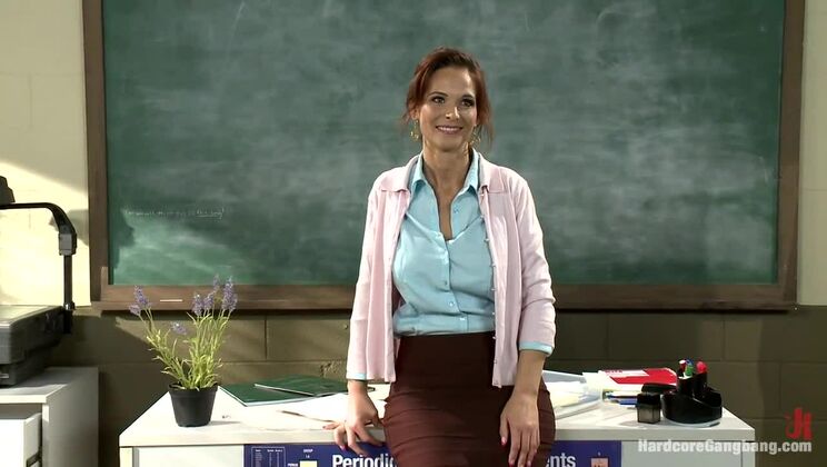 [HardcoreGangbang] - Gangbang for Teacher Syren Demer with Huge Tits - Bill Bailey - James Deen - Dane Cross - Syren Demer - Aaron Wilcoxxx - Astral Dust