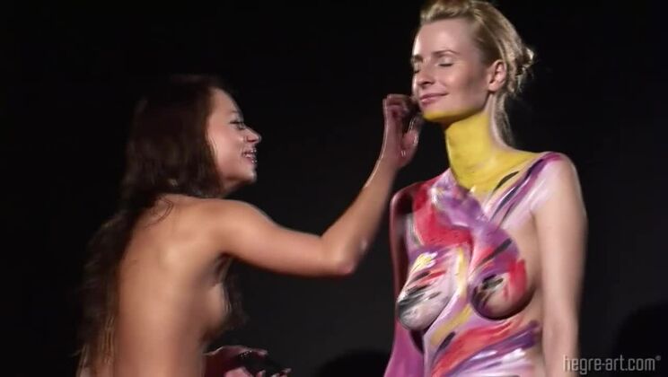 Body Painting Erica and Karolina Beautiful