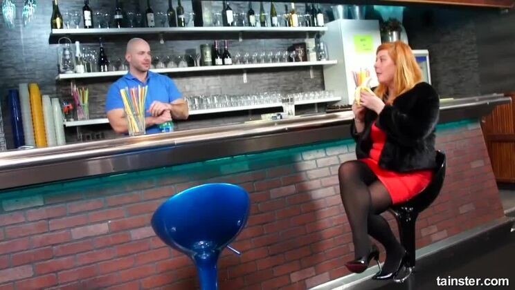 [Tainster] - Bartender Serves Piss and Cum to Blonde MILF!