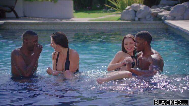 [BLACKED] - Leah and Lana in Doggystyle Delight - Lana Rhoades - Isiah Maxwell - Leah Gotti - Jason Brown