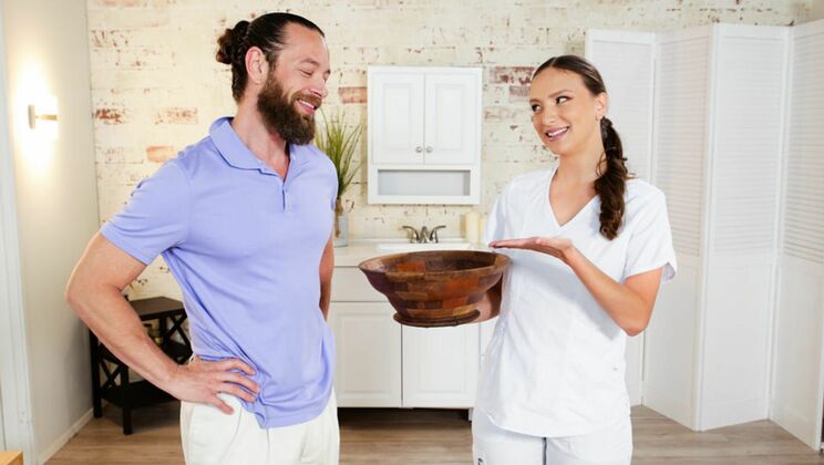 [NuruMassage] - Brad Newman and Izzy Lush Ball Play