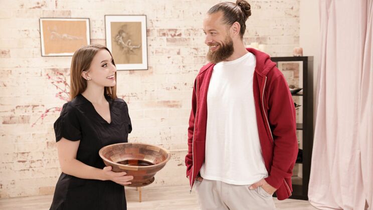 [NuruMassage] - Massage Leads to BIG COCK Blowjob!