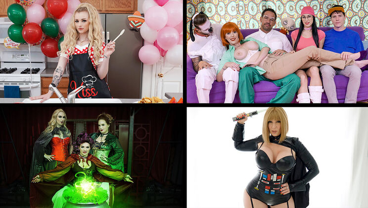 [MYLF] - Milf and Sexy Costume Fun - Brandi Love - Sara Jay - Alexa Nova - Lauren Phillips