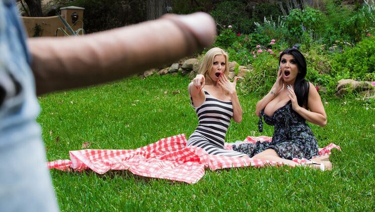 [Brazzers] - Park Orgy with MILF, Petite, and European Girls