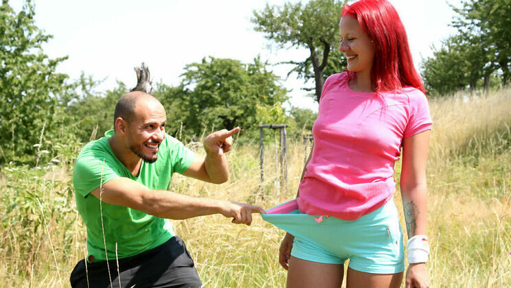 [ClubSweethearts] - Redhead Teen in Public Sex Scene - Tiffany Love