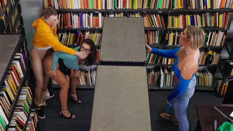 [LilHumpers] - Sexy College Librarian Gives Handjob