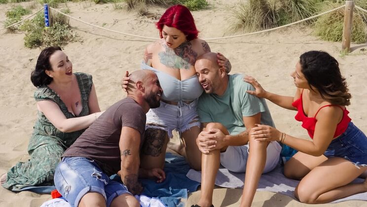 [MonsterCurves] - Beachside Cumshot - Potro De Bilbao - Sabien DeMonia - Emilio The Machine