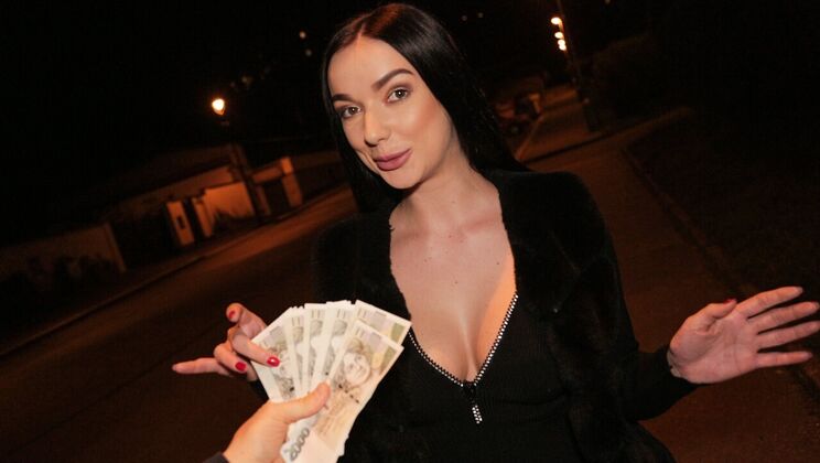 [PublicAgent] - POV Sex with Brunette in Stockings and Thong