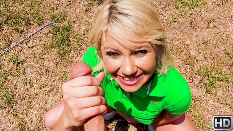 [StreetBlowJobs] - Blonde, Small Tits, Big Cumshot - Tyler Steel - Zelda Morrison
