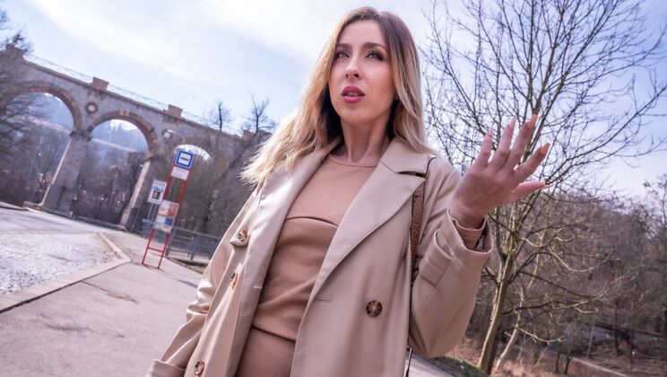 [PublicAgent] - Outdoor Doggystyle with a Hot Blonde MILF
