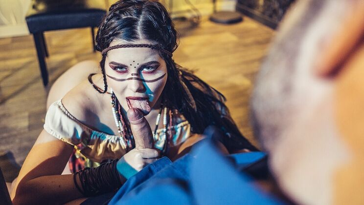 Sexy Witch Doctor Gives a Handjob