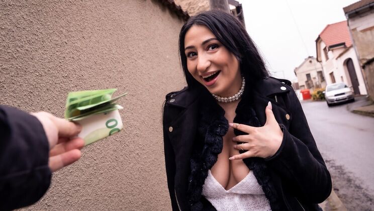 [PublicAgent] - French Big Tits Tattooed Girl Gets Facial from Big Cock