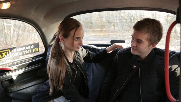 [FemaleFakeTaxi] - Short Hair, Big Dick in a Taxi