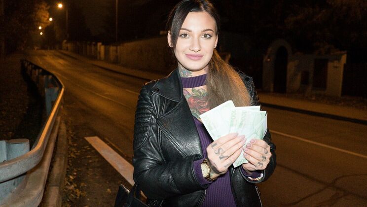 [PublicAgent] -  Tattooed slut gets fucked outdoors at night  - Thomas Hyka - Adel Asanty