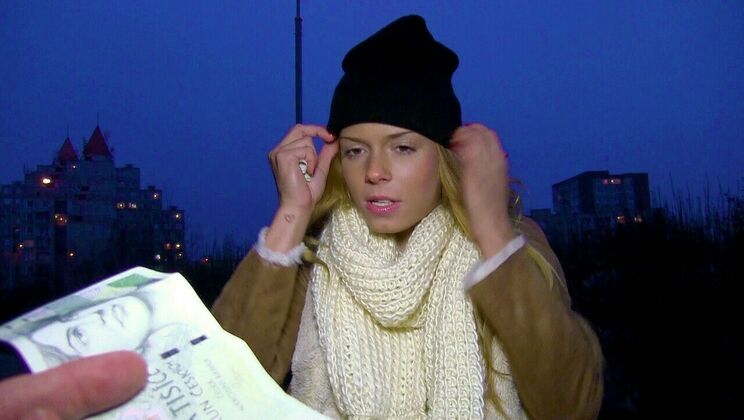 [PublicPickups] - Stranger Gets Fucked by Euro Blonde Chick - Chrissy Fox