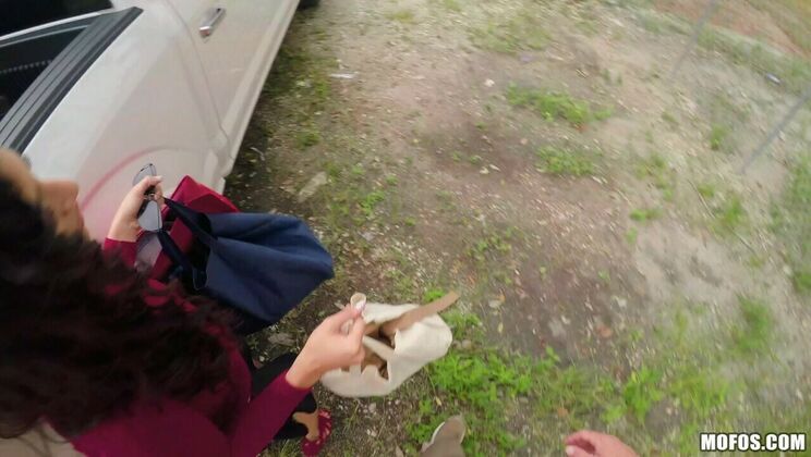 [StrandedTeens] - Leaving Her Baggage Behind: Big Tits Latina Takes Big Cock in Outdoor Car Adventure