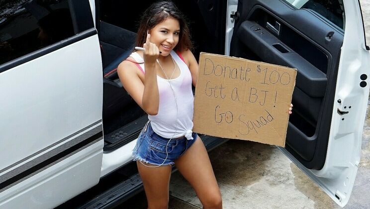 Teen's Wet T-Shirt Car Cleaning
