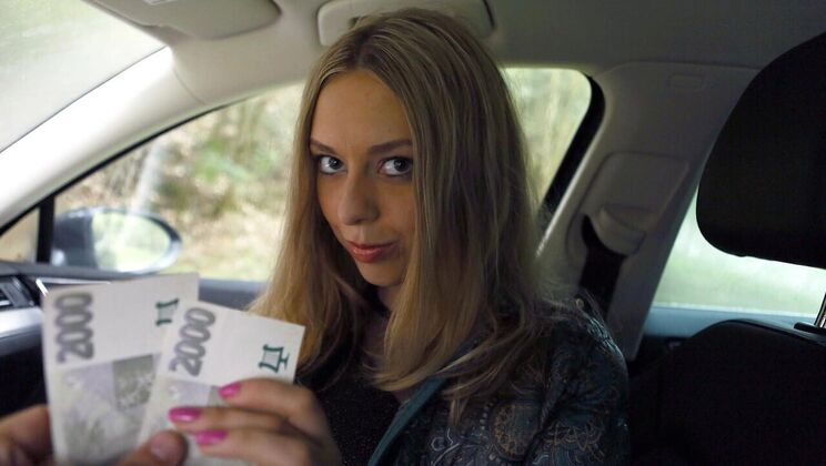 Car Sex with a Shaved Russian Teen - POV