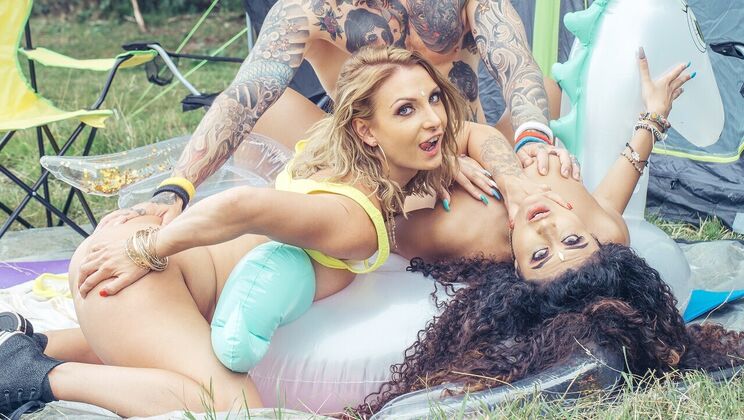 [FakeHubOriginals] - Filthy Fake Festival Part 2—Facial and Pussy Licking Outdoors - Dean Van Damme - Victoria May - Marina Maya
