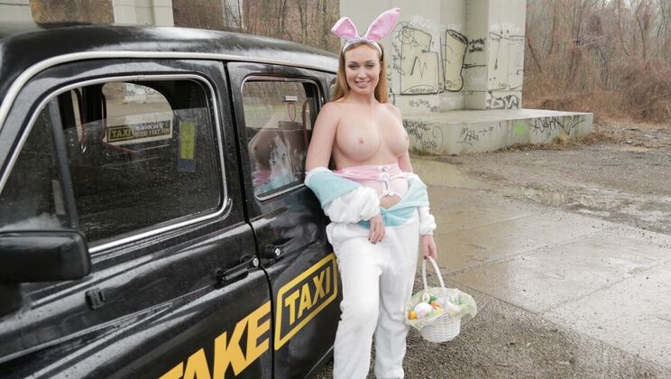 [FakeTaxi] - Liza Billberry Fucks Easter Bunny Outside