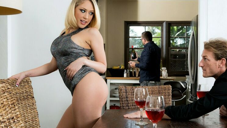 [PornstarVote] - Kitchen Handjob with Big Titted Kagney Linn - Kagney Linn Karter