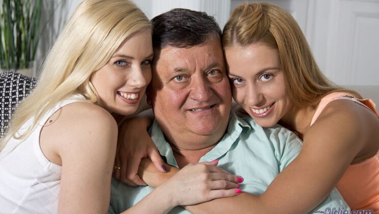 [Oldje] - Double Pleasure: Double Blowjob in Threesome - Nesty - Nikky Thorne - Louis