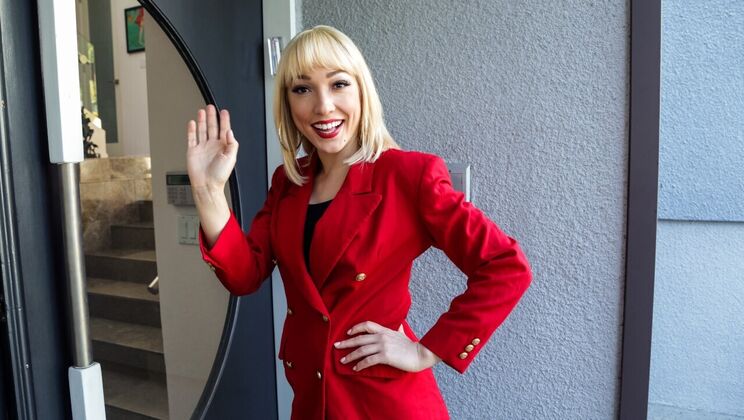 Lily Labeau's Office Fuck in Red Blazer