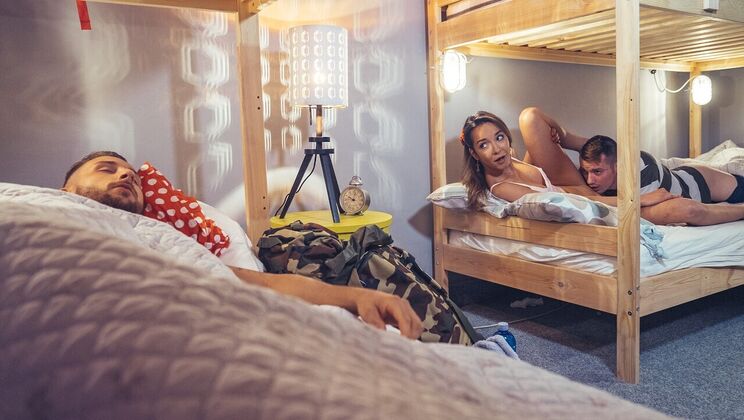 [FakeHostel] - Outdoor Double Blowjob and Facial