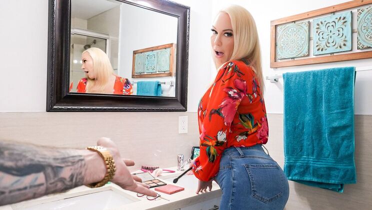 [MyPervyFamily] - Big Tits Stepmom Fucks Stepson in Doggystyle - Mellanie Monroe - Nade Nasty