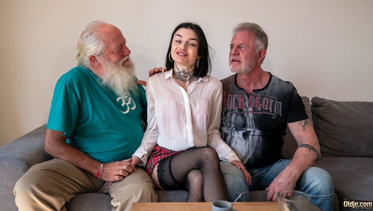 [Oldje] - Maid Snow DeVille Striptease to Hardcore Sex - Bruno - Chel - Snow DeVille