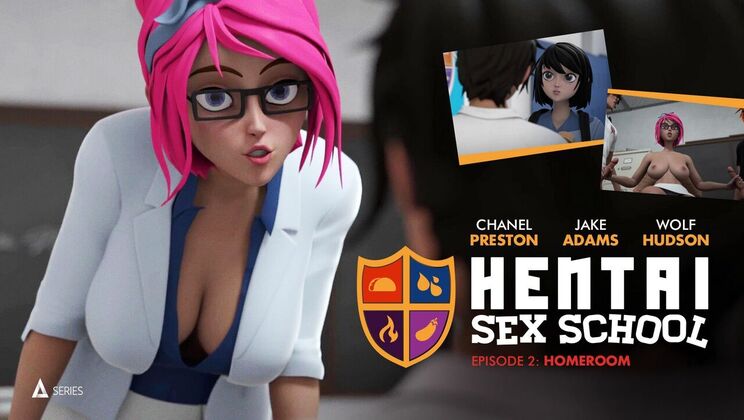 [AdultTimeAnimation] - College Chick Gets Deepthroat in School - Chanel Preston - Jake Adams - Whitney Wright - April Oneil - Wolf Hudson