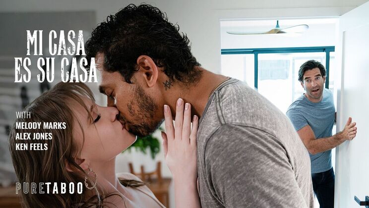 [PureTaboo] - Kissing and Fucking in Hot Threesome with Blonde Teen - Alex Jones - Melody Marks - Ken Feels