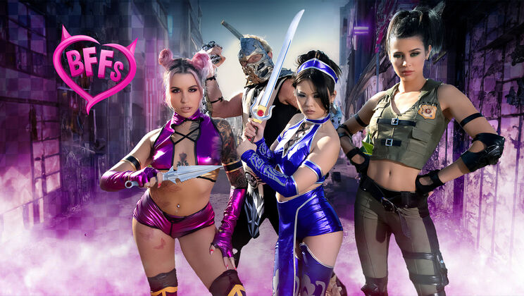 [BFFs] - Kylie Rocket and Luna Legend Go at It in Kumbat - Lulu Chu - Kylie Rocket - Clarke Kent - Luna Legend