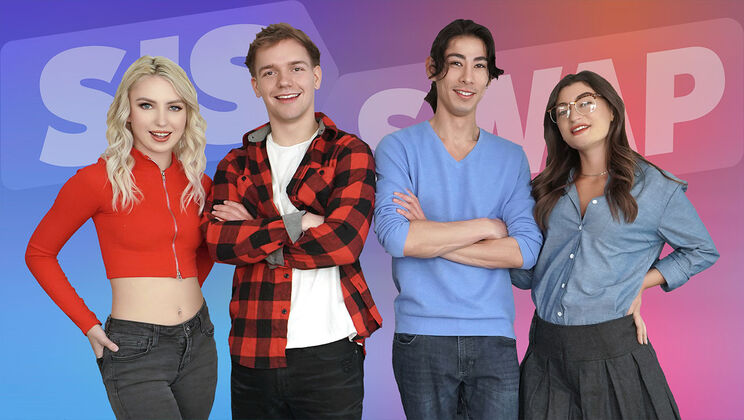 [SisSwap] - Brunette Mae Milano Licks Pussy While Sucking Cock - David Lee - Mae Milano - Britt Blair - Joshua Lewis