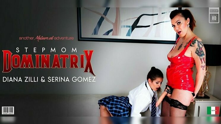 [Mature.nl] - Stepmom fucks stepdaughter with strapon - big natural tits, pussy licking & kissing - Serina Gomez - Diana Zilli (EU)