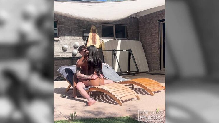 [HotGuysFuck] - Cumshot Outdoor Sex with Trey Beacher and Allison Lox - Trey Beacher - Allison Lox
