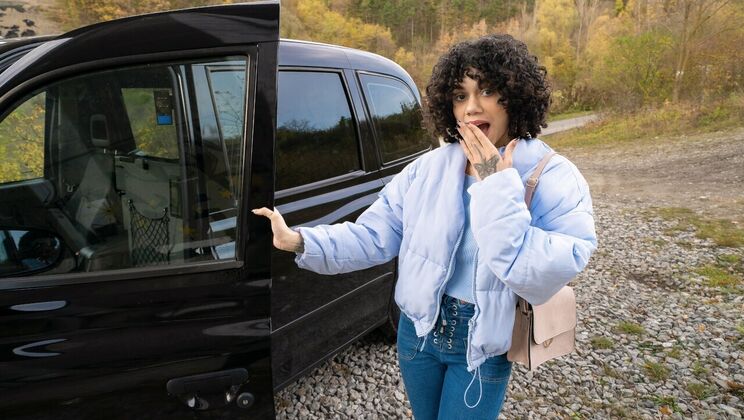 [FakeTaxi] - Latina with Socks Gets Paid for Sex