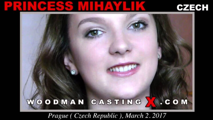 Shaved Brunette Princess Mihaylik DP Action