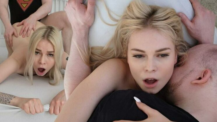 [PornForce] - Shaved Blonde Teen Takes Cum Inside - Mimi Cica - Butt Spencer